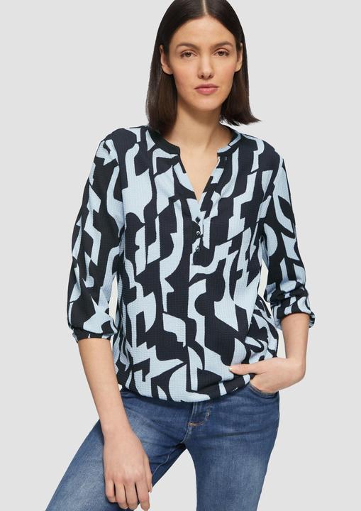 Actual product image S.Oliver T-Shirt Strukturiertes Blusenshirt mit All-over-Print (38)