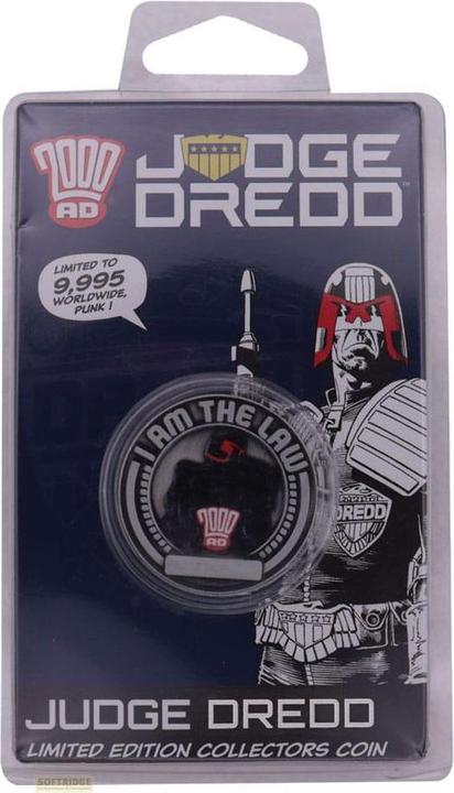 Actual product image Fanattik 2000 AD Sammelmünze Judge Dredd Mega-City One Limited Edition