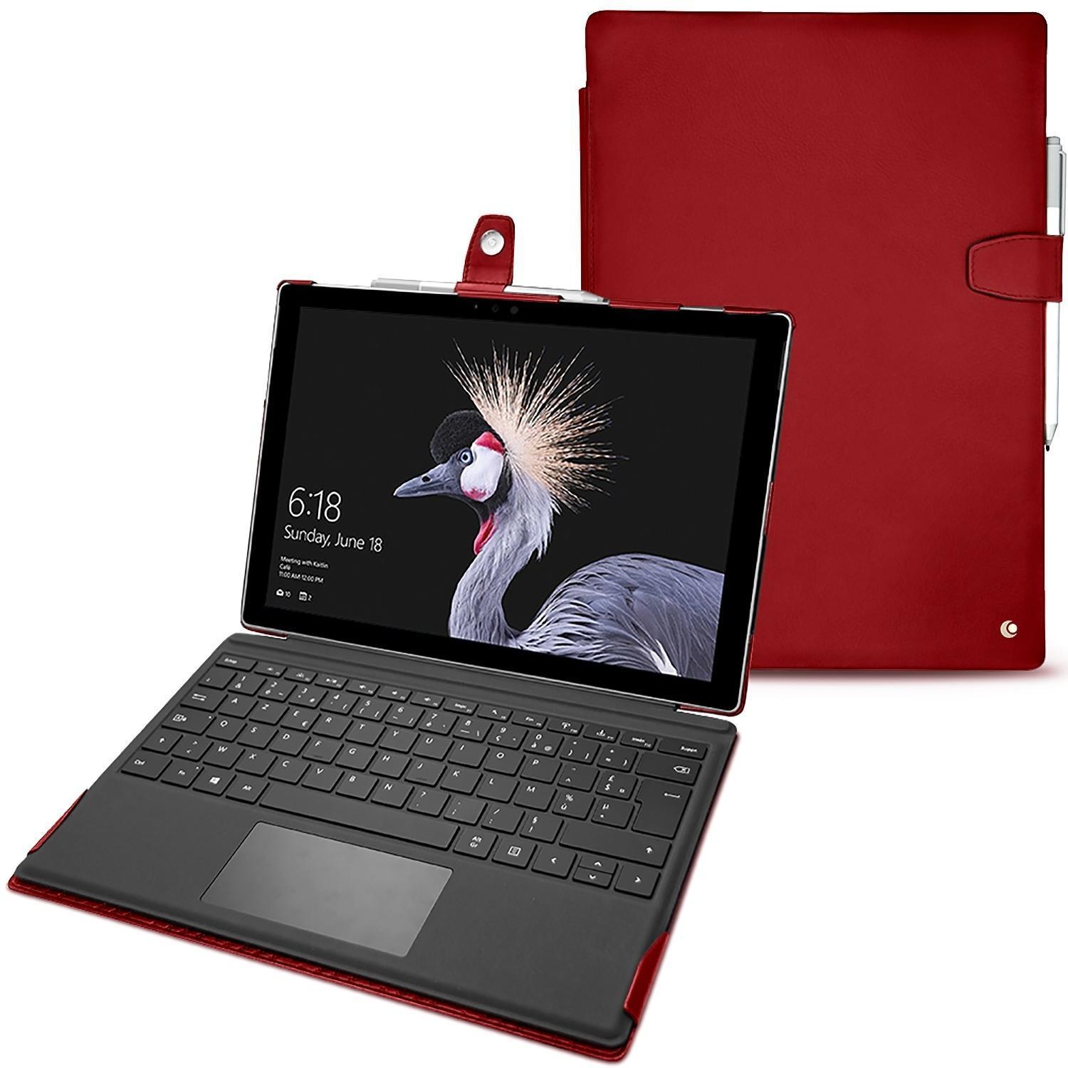Noreve Lederschutzhülle (12.30", Microsoft), Notebooktasche, Rot
