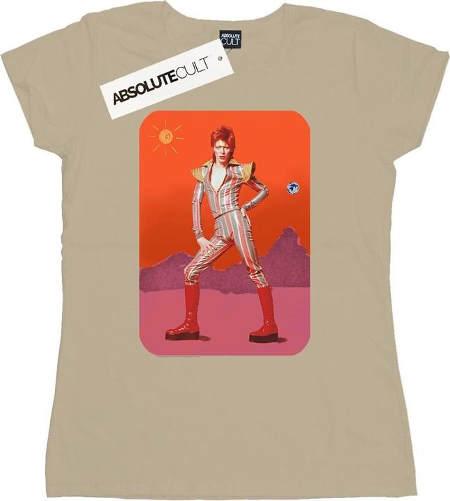 Actual product image David Bowie Womens/Ladies On Mars Cotton T-Shirt (XXL)