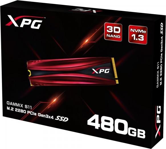 Produktbild Adata SSD Flash GAMMIX S11, 480GB, M.2.2280 (480 GB, M.2)