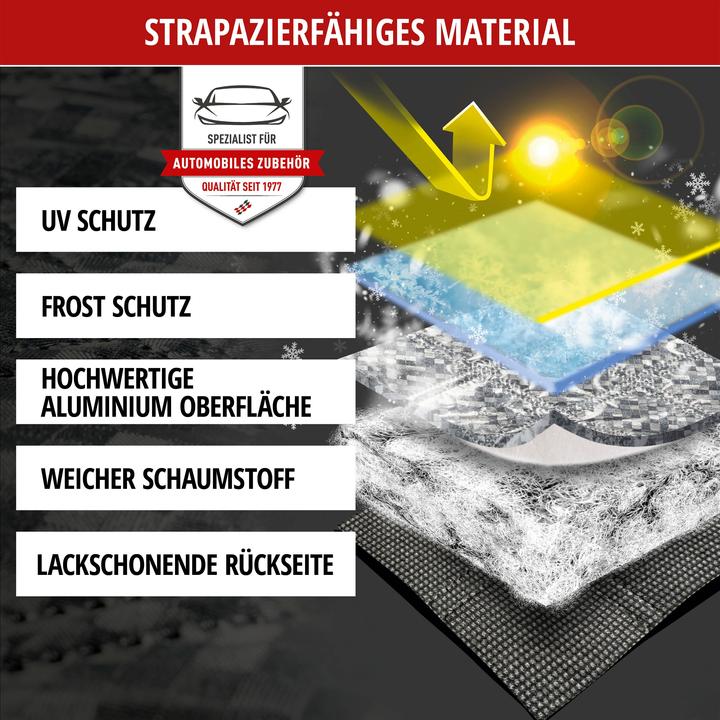 Actual product image Walser Premium thermal windscreen protector with side mirror cover