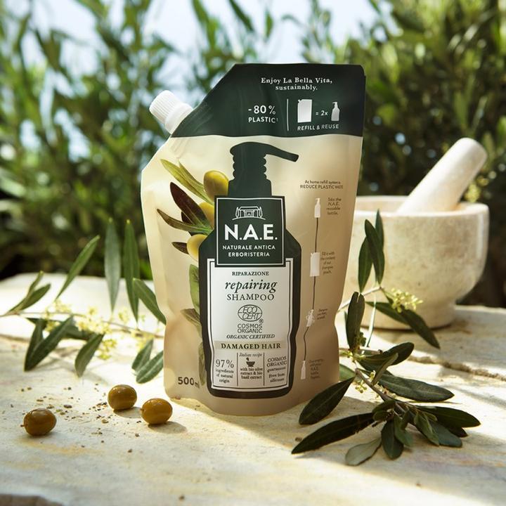 Produktbild N.A.E. Shampoo & Treat Repairing Refill 500 ml (500 ml, Flüssiges Shampoo)