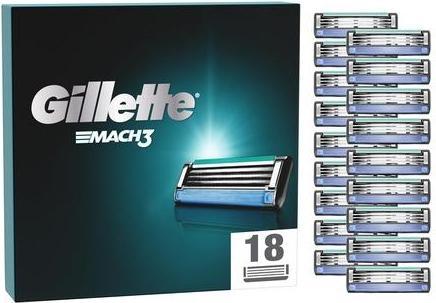Produktbild Gillette Mach3 Razor Blades 18 Replacement Parts 3 Blades Micro Guard Optimaler Gleiteffekt mit Lubr