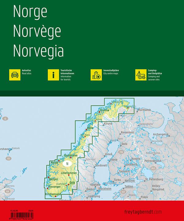 Produktbild Norwegen, Autoatlas 1:250.000 - 1:400.000, freytag & berndt