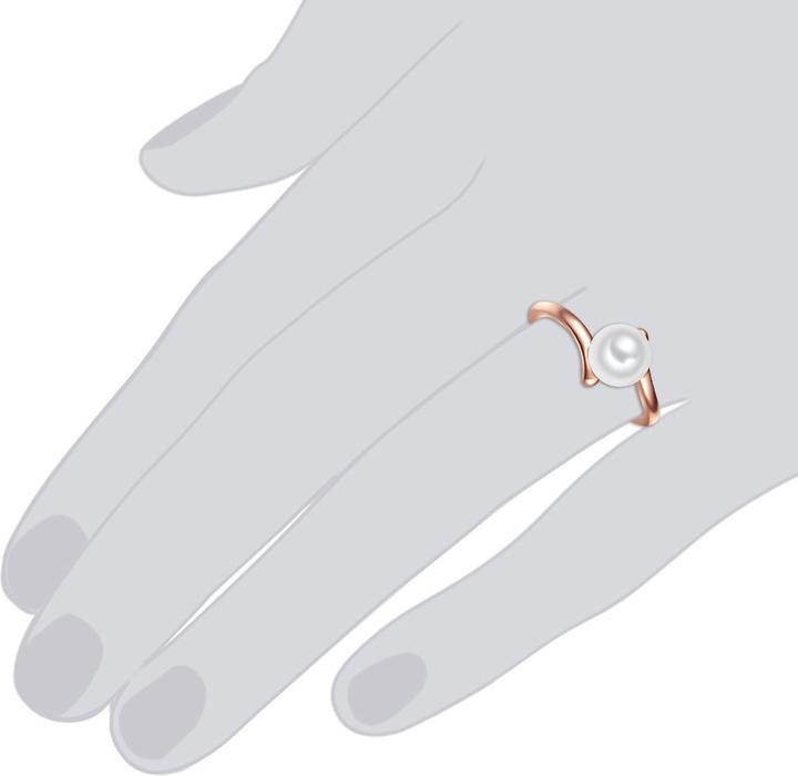Produktbild Valero Pearls Damen Sterling Silber Süsswasser-Zuchtperle roségold - 11338 (58, 925 Silber)