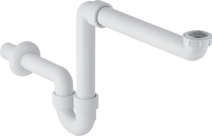 Geberit 1 1/2" and 1 1/4" x 40 mm space-saving siphon white 151107111 (Tube siphon, 1 1/4")