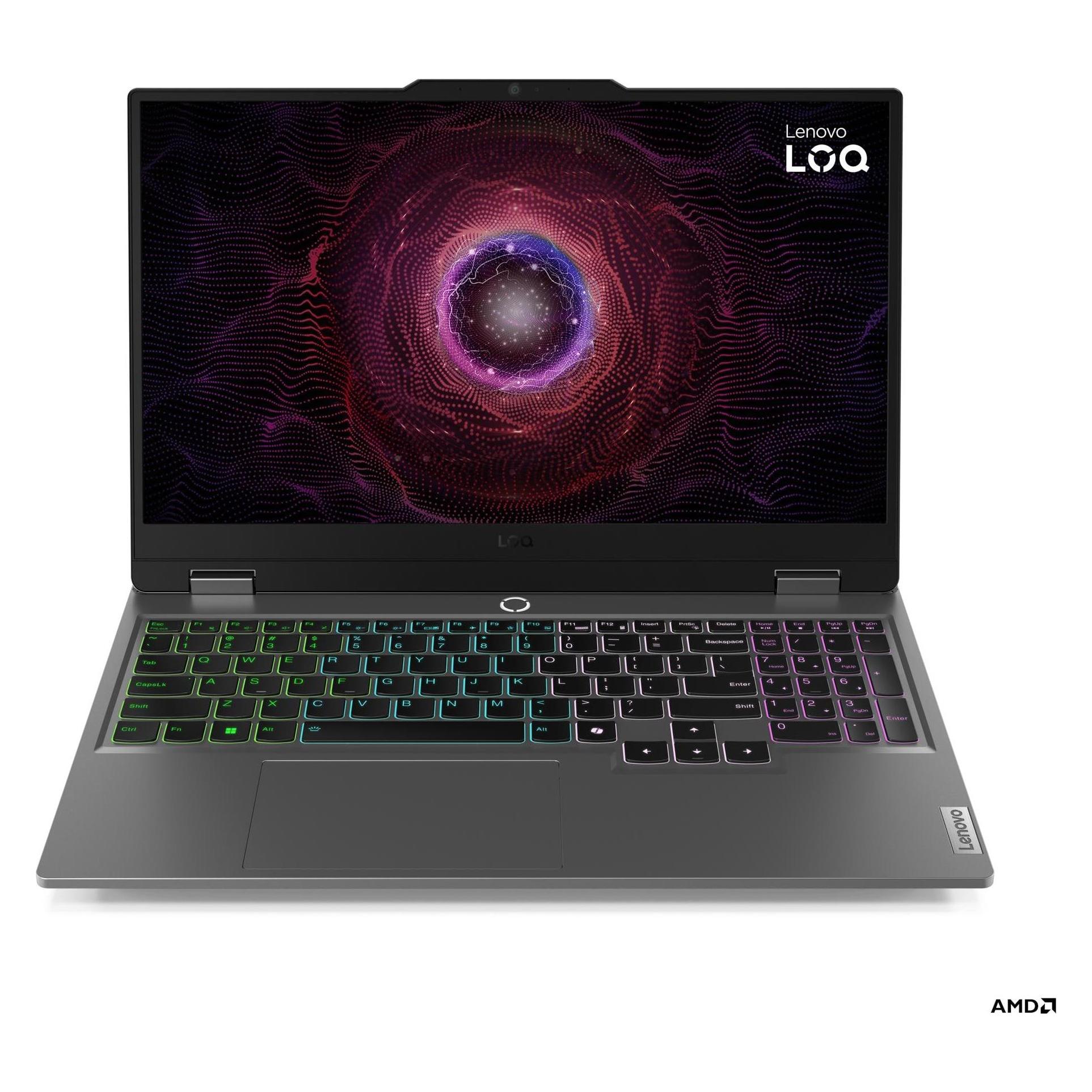 Lenovo LOQ 15ARP9 RTX3050 (15.60", 512 GB, 16 GB, Eng. Int., AMD Ryzen 5 7235HS), Notebook, Grau