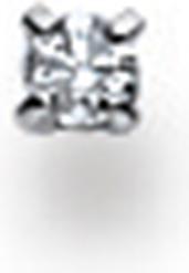 Muau 750 white gold 750 diamond nose stud 0.023ct. (750/18K Weissgold)