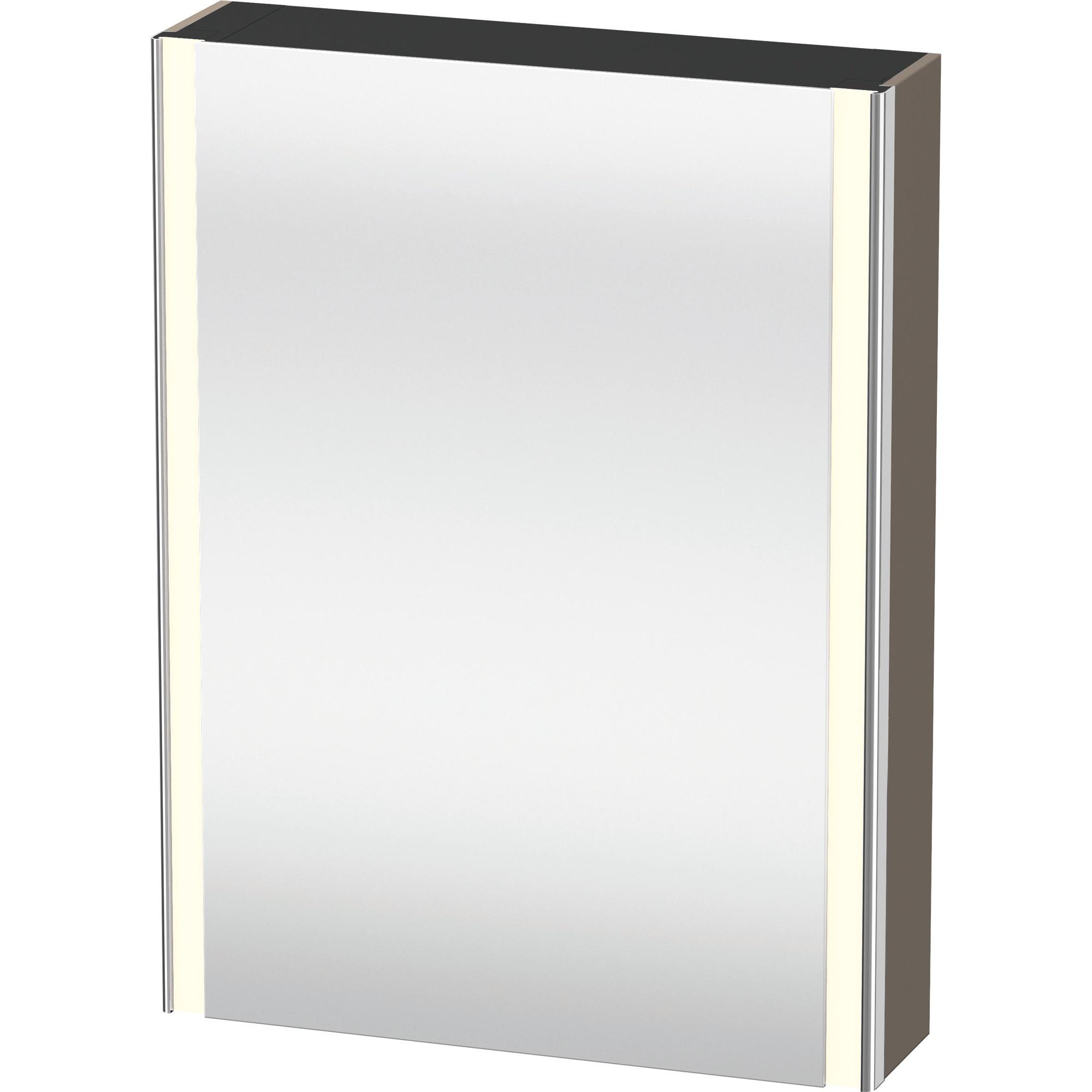 Duravit, Armadio a specchio, XSquare armoire de toilette avec éclairage LED, 1 porte, charnières à droite, 600x800x155mm (60 x 15.50 x 80 cm)
