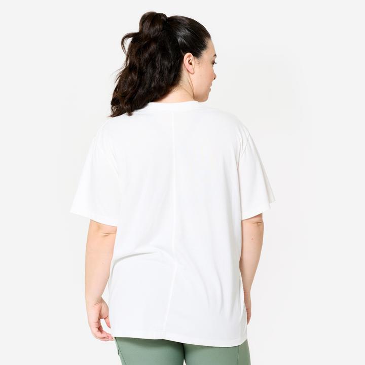 Produktbild Domyos Women's Oversize Cotton T-Shirt - White (L)