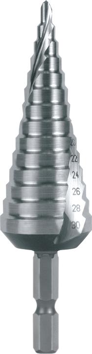 Actual product image Ruko Step drill bit HSS, spiral fluted with cross grinding