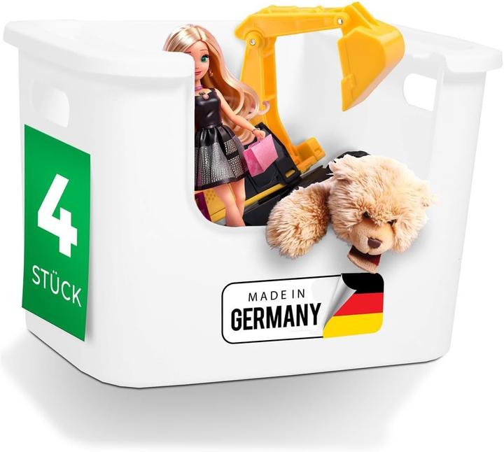 Produktbild Novaliv 4x Aufbewahrungsbox Bad Organizer Kleiderschrank Schubladen Ordnungssystem Weiss Wohnmobil Sc (25 cm, 4x)