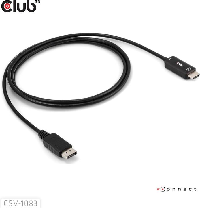 Produktbild Club 3D DisplayPort 1.4 Cable to HDMI 2.0b Active Adapter (2 m, DisplayPort, 2.0b)