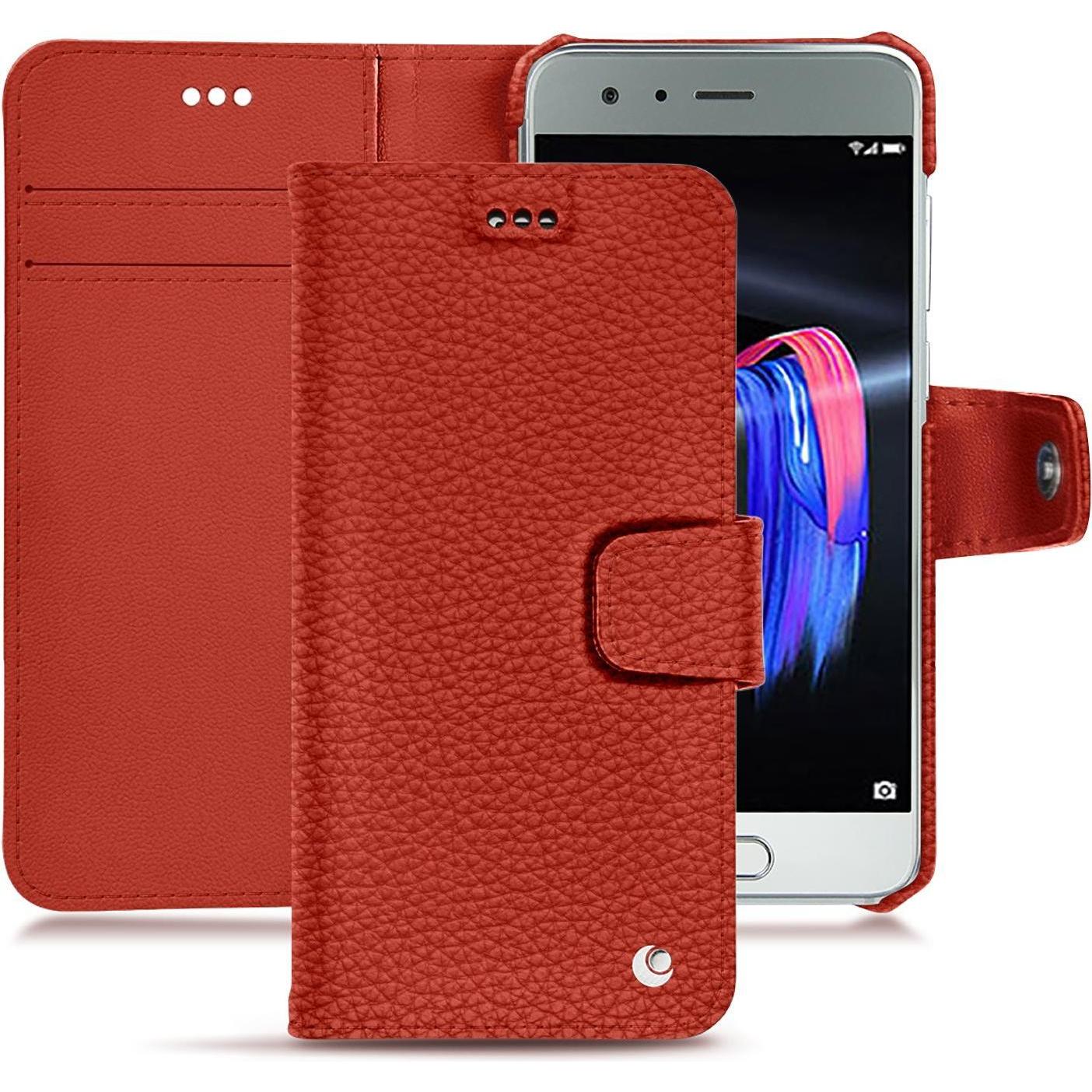 Thumbnail - Noreve Lederschutzhülle Wallet (Honor 9), Smartphone Hülle, Orange