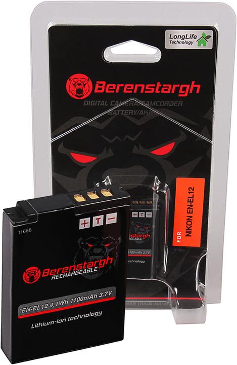 Immagine prodotto Berenstargh Batteria f. Nikon EN-EL12 (Batteria della fotocamera)