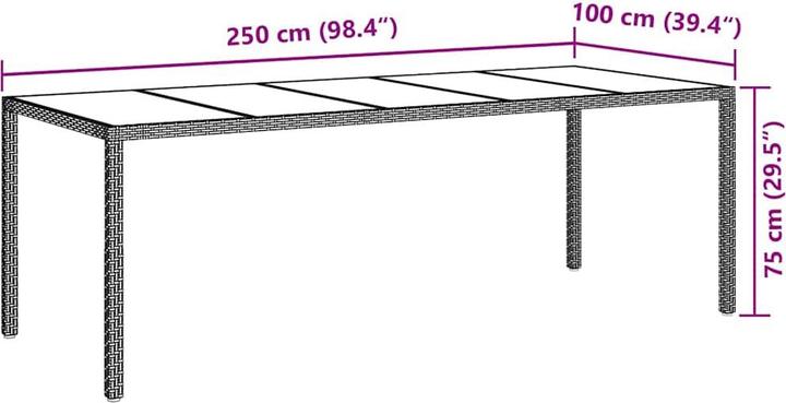 Actual product image vidaXL Garden dining set (100 cm)