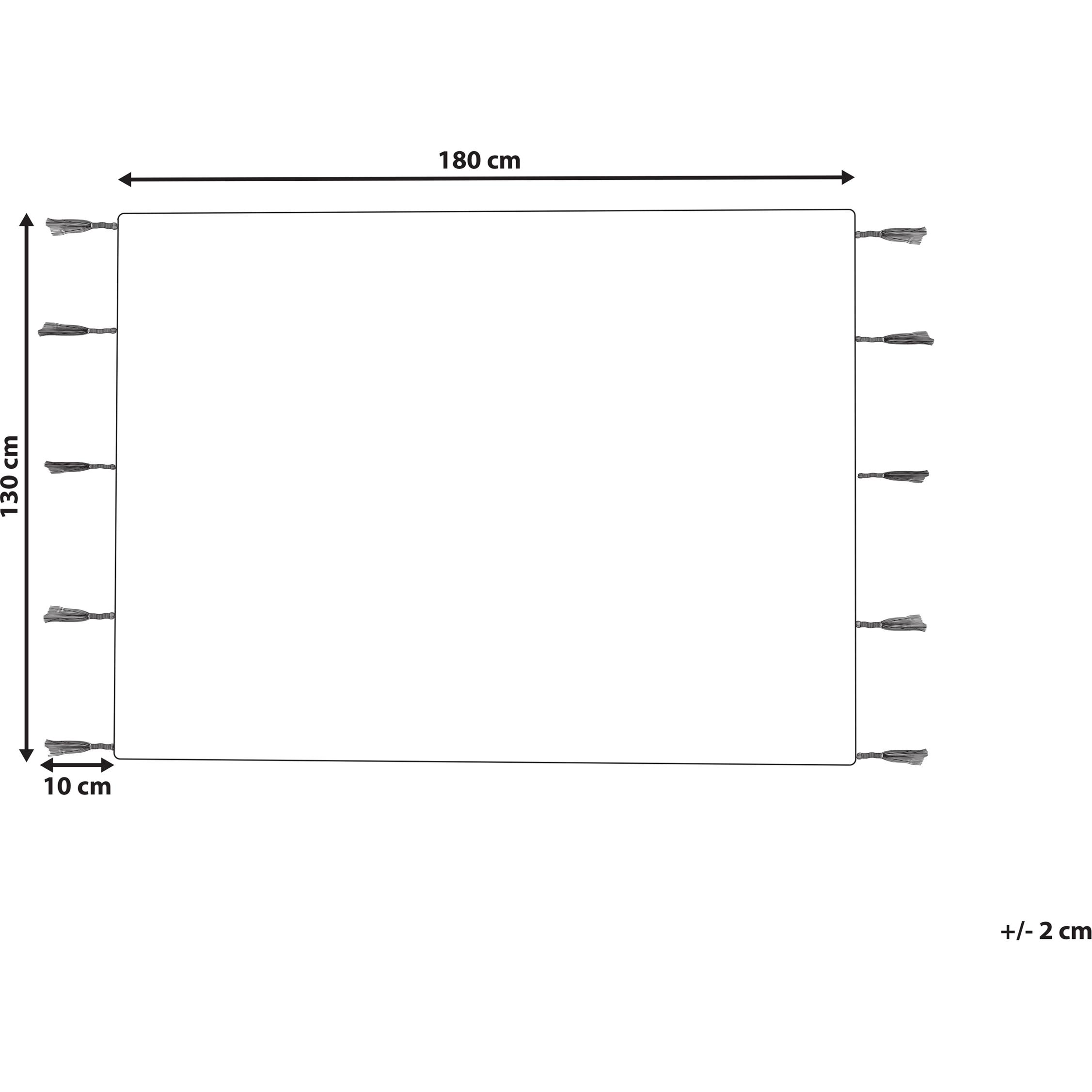 Thumbnail - Beliani, Decke, Decke Baumwolle beige / braun 130 x 180 cm Lama-Motiv DEOGHAR (130 x 180 cm)