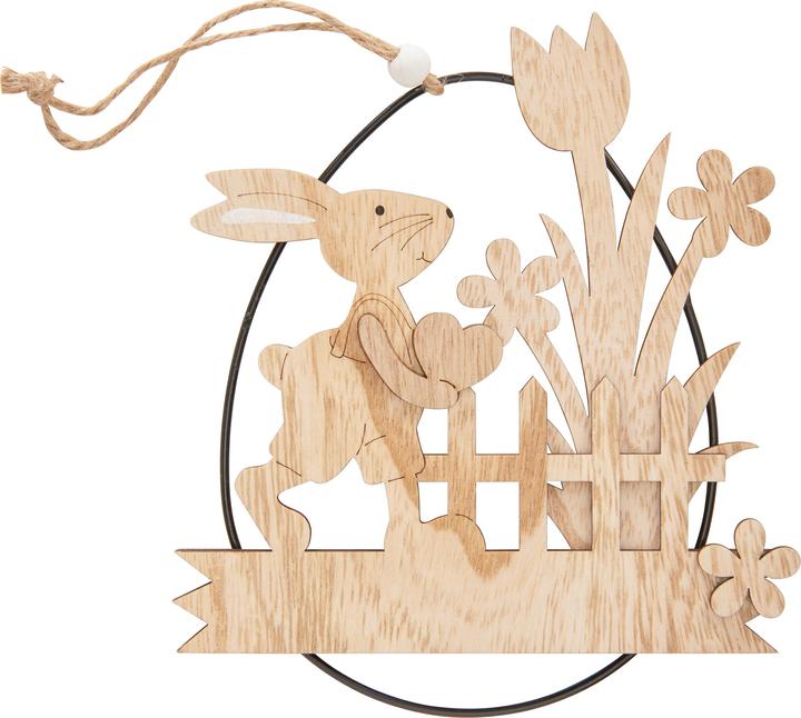 Actual product image VBS Egg pendant, wood / metal (1 x)