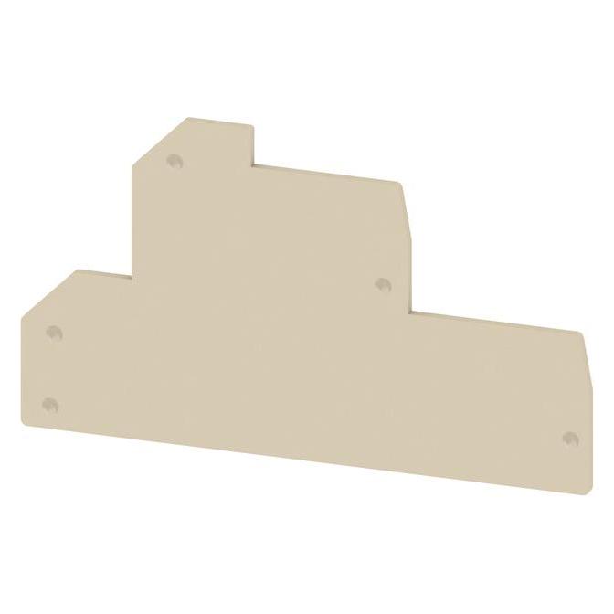 Weidmüller Eindplaatje 1,5mm, d/beige 1305260000 (Diverse), Elektronica benodigdheden + Behuizing, Beige