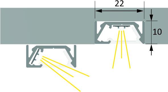 Produktbild Halemeier LED Ein-/Anbauprofile ChannelLine G1 mit Lichtblende