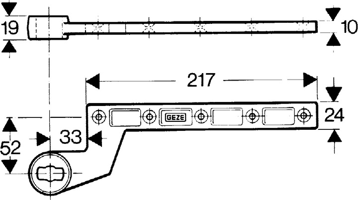 Produktbild Geze Türschienen Modell DB für Anschlagtüren