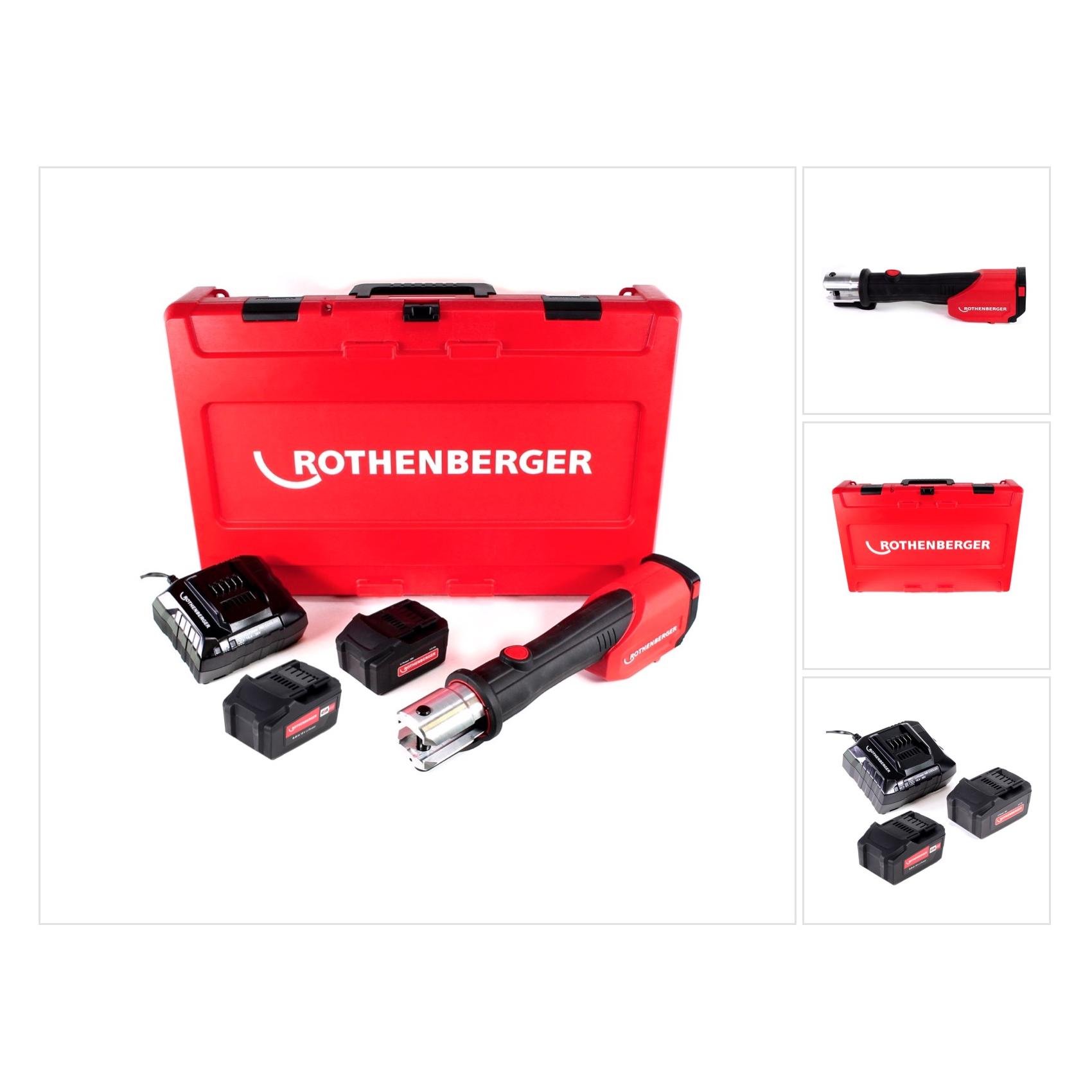 Rothenberger, Persgereedschap, Romax 4000 Basisset Accupers 18V 34kN + 2x Accu 4, 0Ah + Lader + Koffer