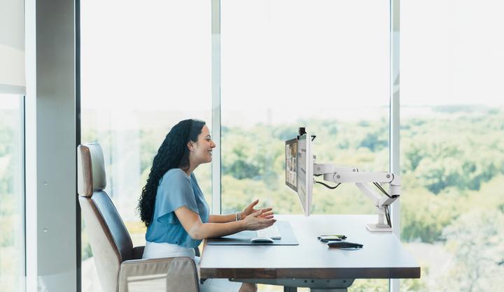 Actual product image Ergotron LX PRO ARM DUAL SIDE-BY-SIDE white (Table, 27", 9 kg)