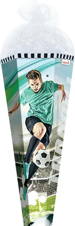 Produktbild Roth Schultüte Fussballstar, eckig, 850 mm, mit Effekt Tüllverschluss, mit Sound und Netzverschluss (1 x)