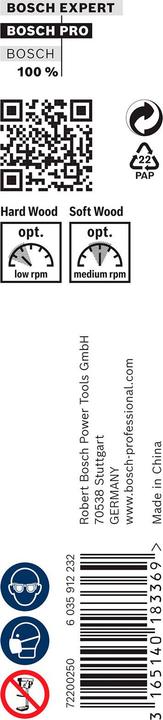 Produktbild Bosch Professional Zubehör PRO Wood Holzschlangenbohrer, 13 x 170 x 235 mm (7.9 mm)