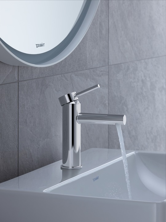 Immagine prodotto Duravit Circle miscelatore monocomando per lavabo M MinusFlow, senza scarico, sporgenza 117 mm, crom