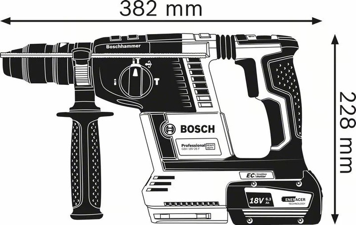 Actual product image Bosch Professional GBH 18V-26F (Rechargeable battery operated)