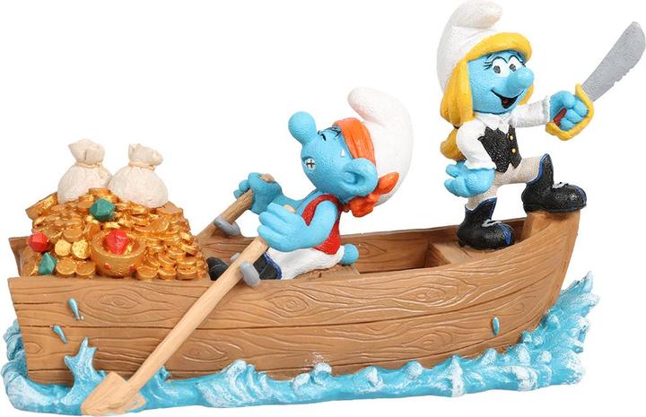 Actual product image Europet AQUA DELLA Ozdoba Smerf Z Żabą 13x8,2x11,4 (Embellishment, Comic figure)