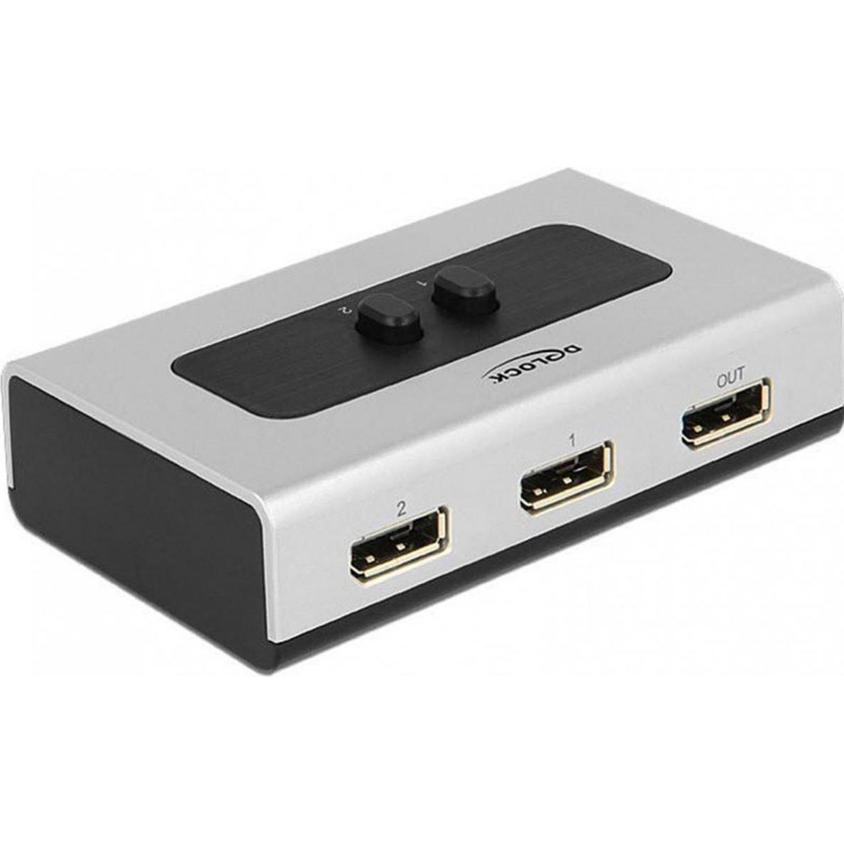 Delock Switch 2-port Displayport 1.1 manuell, Switch Box