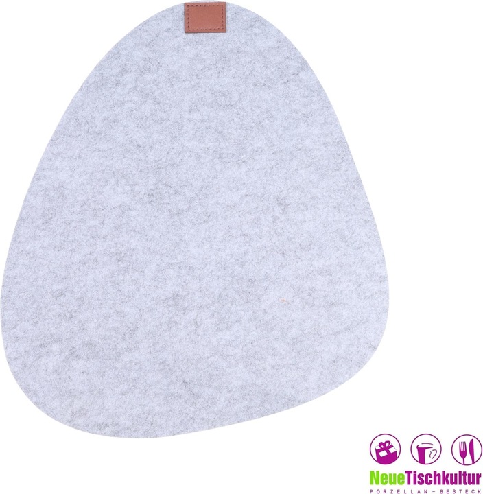 Produktbild neuetischkultur Platzset 4-teilig Filz oval (4 x, 38 x 35 cm, Ø 18 cm)