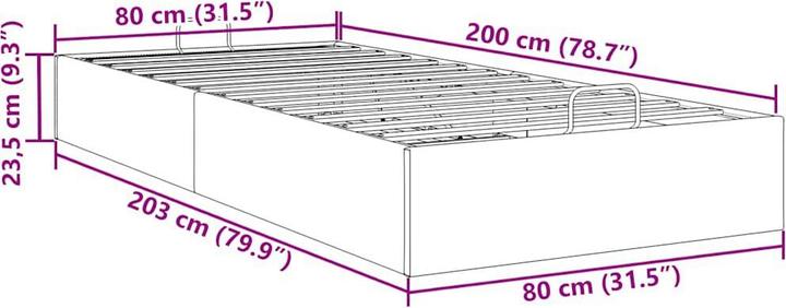 Produktbild vidaXL Ottoman-Bett (80 x 200 cm)