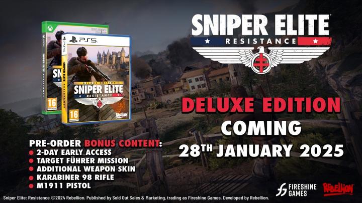 Actual product image Sold Out Sniper Elite Resistance Deluxe (Xbox One S, DE)