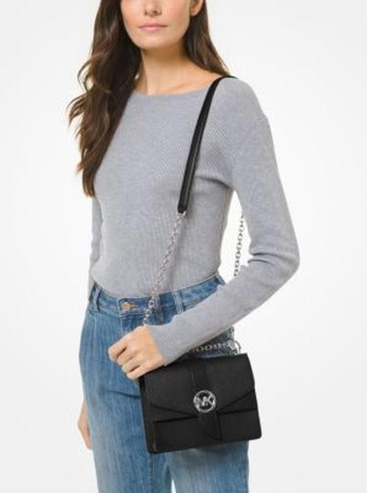 Actual product image Michael Kors Shoulder Bag GREENWICH Black 20 x 17 x 7 cm