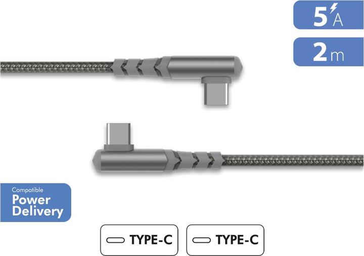 Produktbild Force Power FPCBLCCANGL2MRG USB-Kabel (2 m, 60 W)