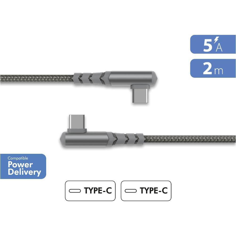 Thumbnail - Force Power FPCBLCCANGL2MRG USB-Kabel (2 m), USB Kabel