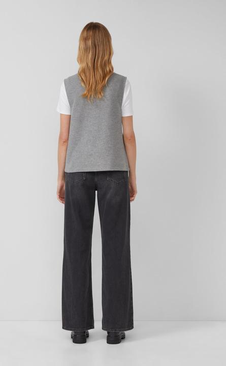 Produktbild s.Oliver Sweatshirt Ärmelloses Sweatshirt mit geripptem Stehkragen (42)