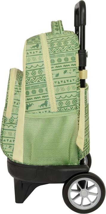 Actual product image The Lion King Schulrucksack mit Rädern Mufasa grün Beige 33 x 45 x 22 cm
