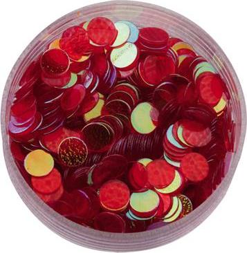 You Nails Nail art platelets round (Nail decoration, Red)