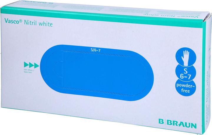 Actual product image B.Braun Vasco Nitrile White Uh S (S)