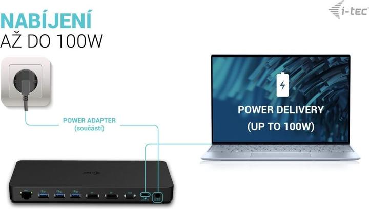Actual product image i-tec USB-C Triple 4K Display Docking Station (USB-C, 9 ports)