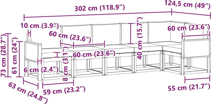 Produktbild vidaXL Outdoor-Sofa