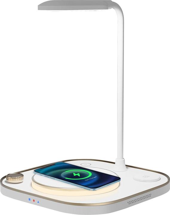 Produktbild Lobwerk 4in1 LED Ladestation Tischlampe Qi Wireless Charger kabellos Leselampe Leuchte