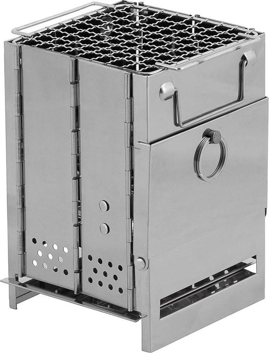 Fox Rocket oven, with grate, foldable, mini, stainless steel