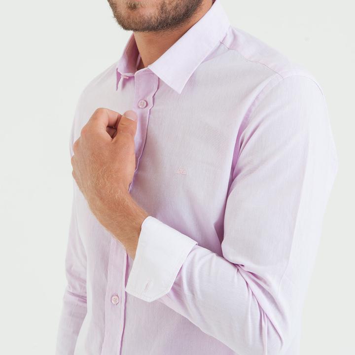 Immagine prodotto Camberabero Camicia a maniche lunghe in cotone lino tinta unita (3XL)