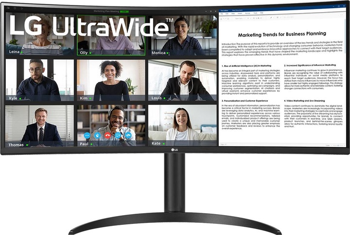 Actual product image LG Curved Monitor 34BR55QC 34" led va (3440 x 1440 pixels, 34")